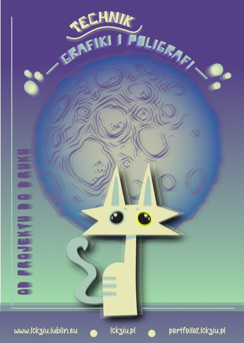 kakao Puchatek - opakowanie wykonane na zajęciach w Technik Grafiki i Poligrafii Cyfrowej w Lublinie - Centrum Kształcenia Zawodowego i Ustawicznego - LCKZiU