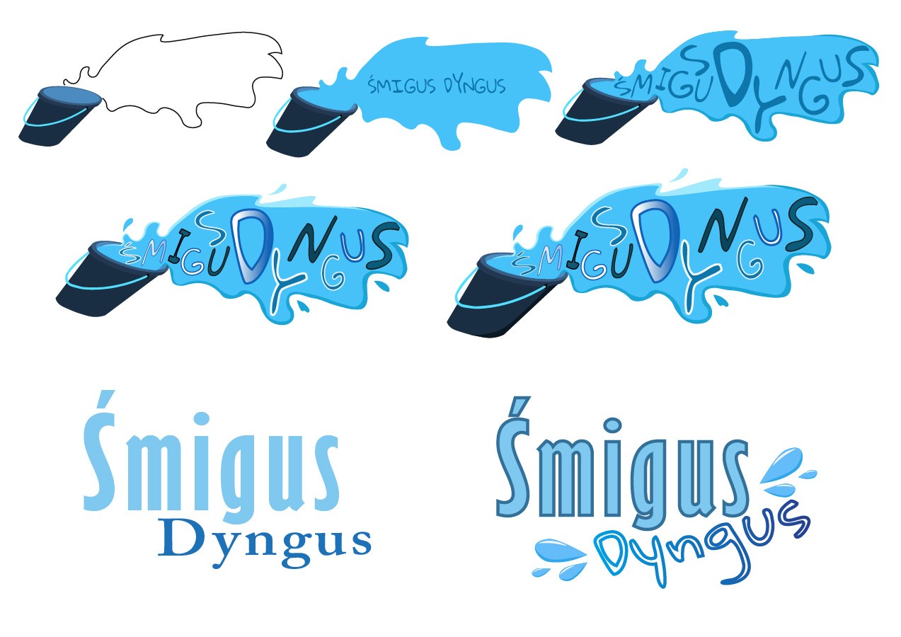 Logo śmigus - Grafika wykonana na zajęciach w LCKZiU - Technik Grafiki i Poligrafii Cyfrowej w Lublinie - Centrum Kształcenia Zawodowego i Ustawicznego - LCKZiU