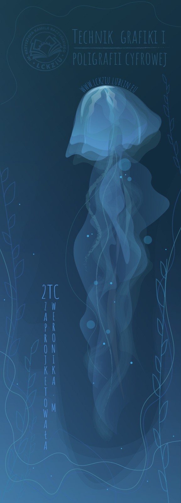 Plakat Walentynki - Grafika wykonana na zajęciach w LCKZiU - Technik Grafiki i Poligrafii Cyfrowej w Lublinie - Centrum Kształcenia Zawodowego i Ustawicznego - LCKZiU