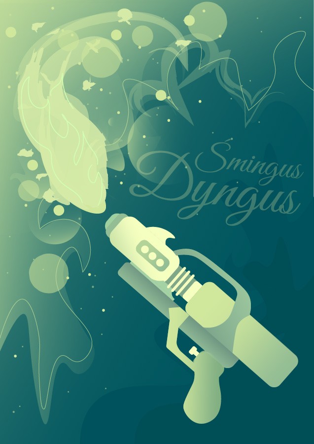 Plakat śmigus dyngus - Grafika wykonana na zajęciach w LCKZiU - Technik Grafiki i Poligrafii Cyfrowej w Lublinie - Centrum Kształcenia Zawodowego i Ustawicznego - LCKZiU