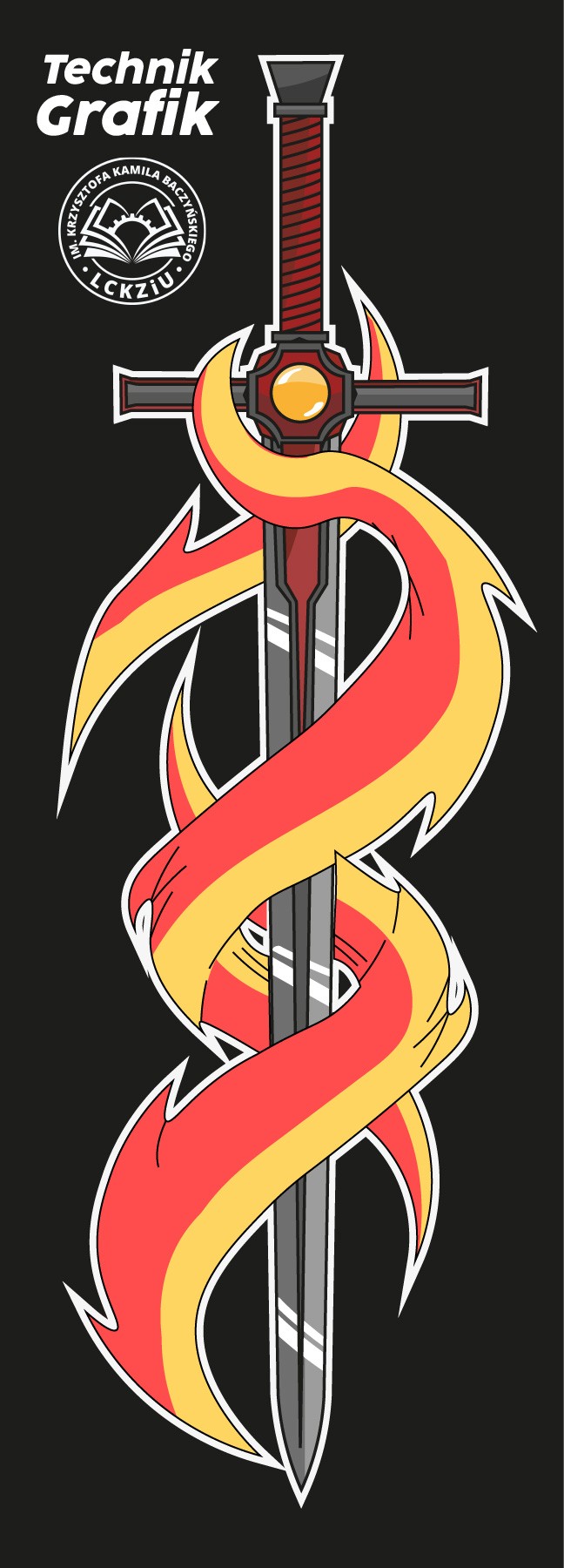 Zakładka - Grafika wykonana na zajęciach w LCKZiU - Technik Grafiki i Poligrafii Cyfrowej w Lublinie - Centrum Kształcenia Zawodowego i Ustawicznego - LCKZiU