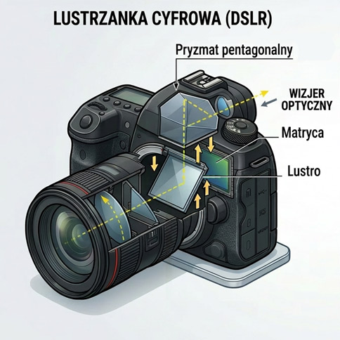 Lustrzanka cyfrowa - przekrój